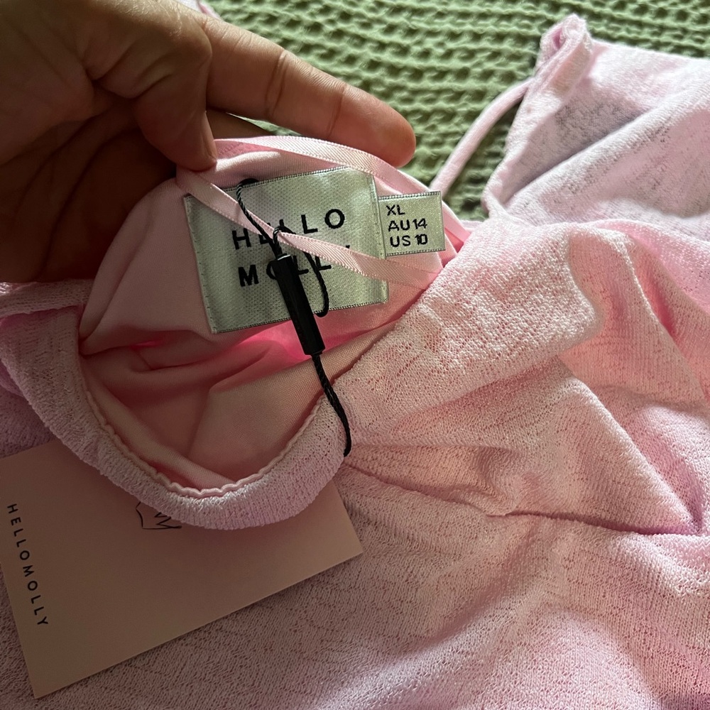 Hello Molly Blush Pink Knit Dress